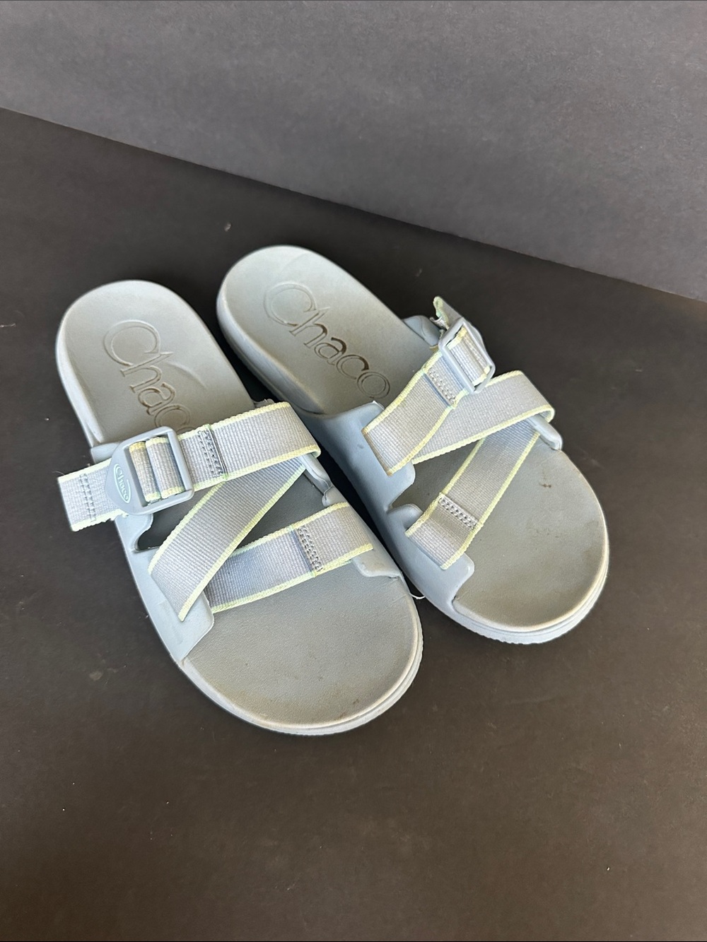Light Blue Chaco slide sandals women’s size 9 - Picture 2 of 5